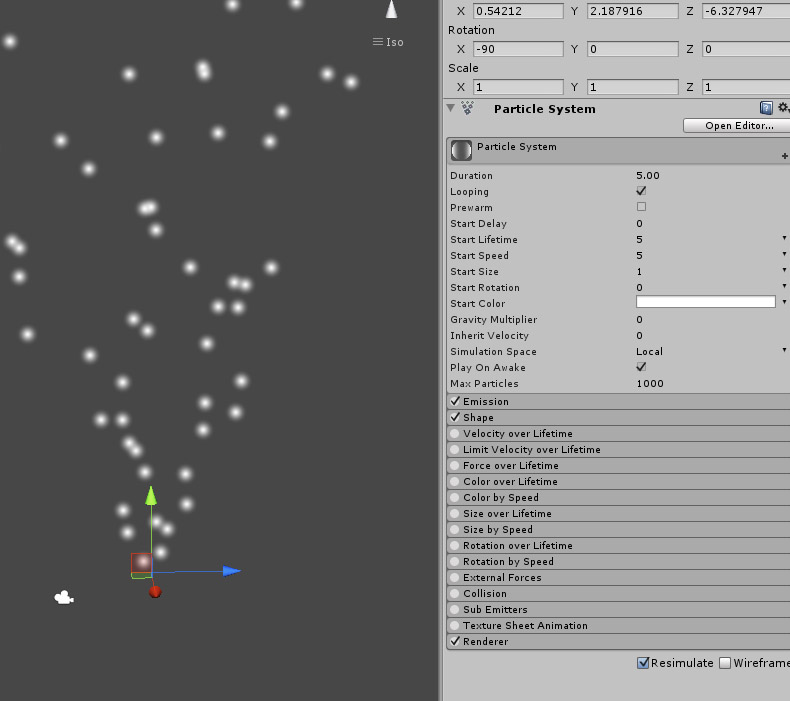 パーティクルシステムでエフェクトを作成する Shuriken Unity3dのゲームの作り方講座